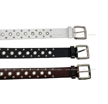 35mm Real Cowhide Eyelet Belt